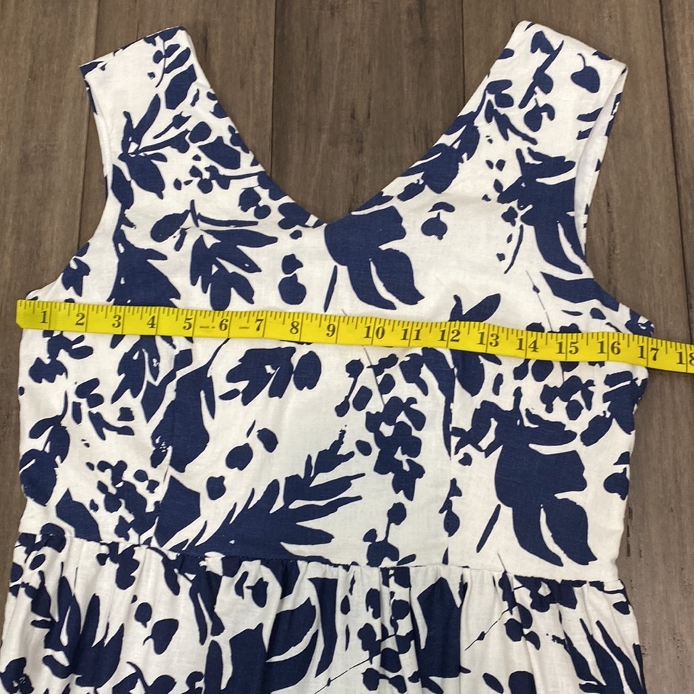 Magaschoni Linen Floral Dress Midi - image 7